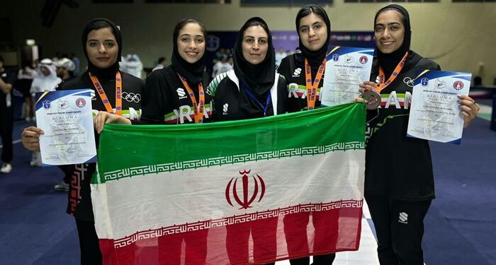 دو بانوی شمشیر باز اصفهانی برسکوی سوم آسیا ایستادند