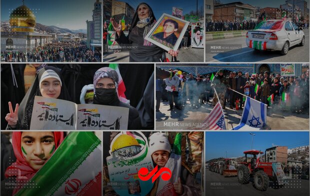 از مانور قایق های صیادی تا راهپیمایی در میان برف و بوران